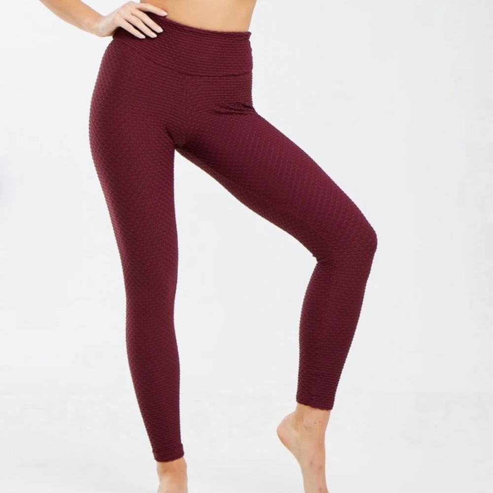 NWOT-Booty By Brabants- Merlot Leggings